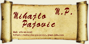 Mihajlo Pajović vizit kartica